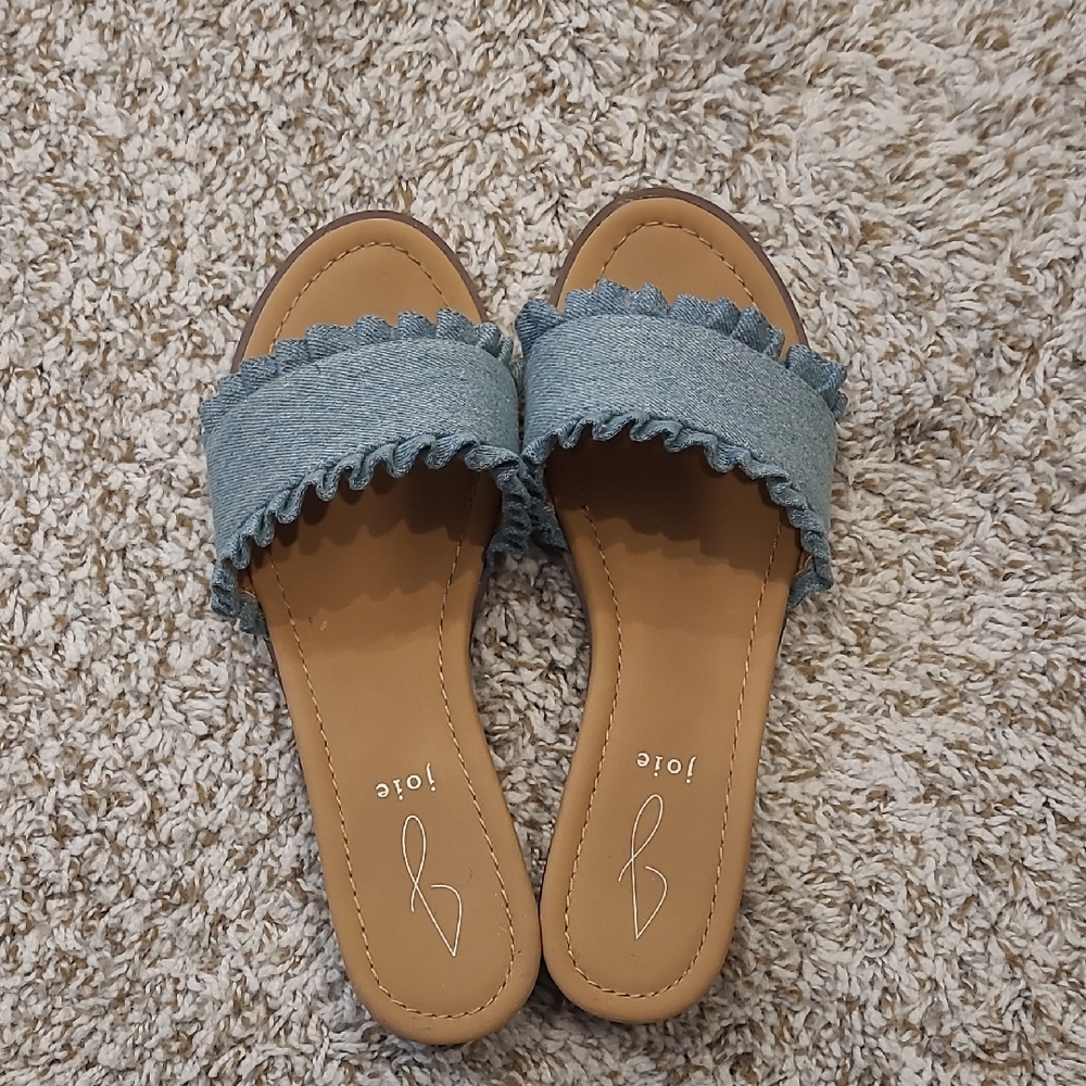 Blue Denim Women's Slide Sandals